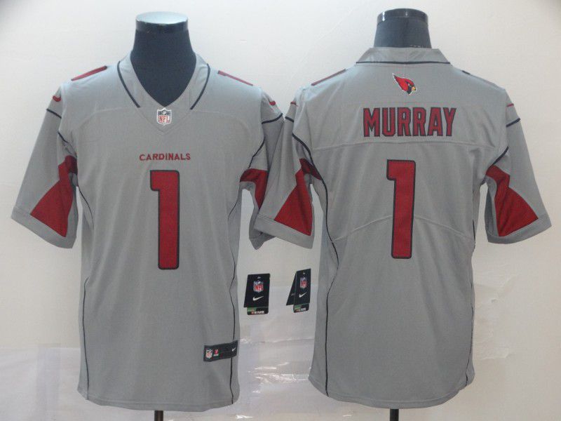 Men Arizona Cardinals #1 Murray Grey Nike Vapor Untouchable Limited Player NFL Jerseys